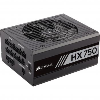 Corsair HX750 - Fuente de Alimentación ATX 750W, Modular Completa, Certificación 80+ Platinum, Negro