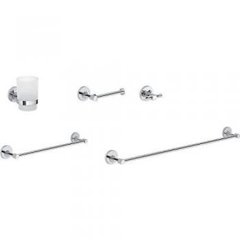 Gedy FI991300A01 Set de Baño 5 Piezas, Cromado Brillo