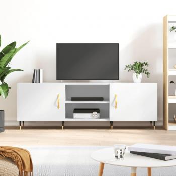 Soporte para TV de Madera Multicapa Blanco 150x30x50 cm