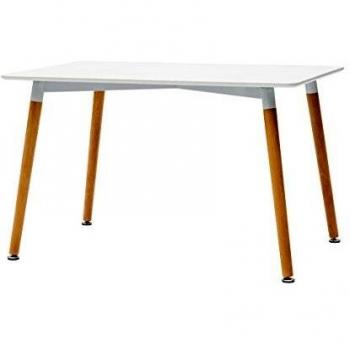 White Loft, Mesa Rectangular, Madera, Blanco, 120 x 80 x 74 cm
