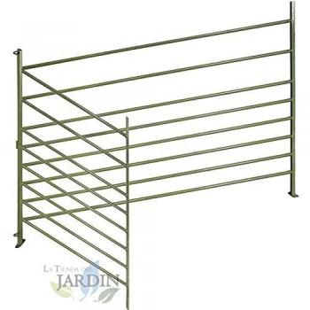 Valla Ampliación Sin Respaldo para Ovejas 100x150x108cm Aluminio Gris