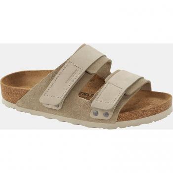 Birkenstock Uji Women's Flat Sandals - Taupe Suede and Nubuck, Size 10 US
