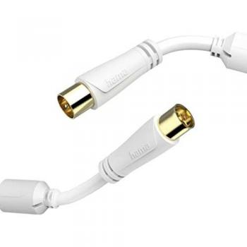 Hama 00205247 Cable Coaxial, 3 Metros, Color Blanco