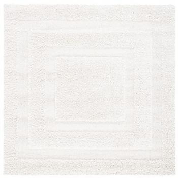 Safavieh Cream Florida Shag 4' Square Power Loomed Rug