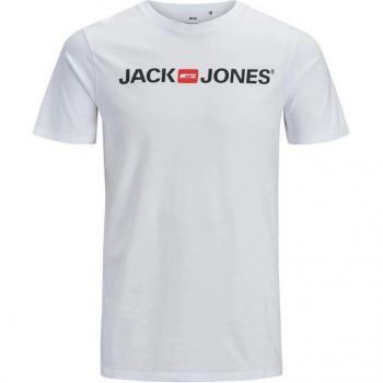 Camiseta de Manga Corta Jack & Jones Ecorp Logo Blanca para Hombre