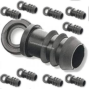 Tapon de Riego por Goteo 16mm Negro - Set de 100 Unidades Suinga