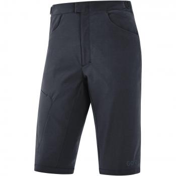 Gore Wear Explore Shorts para Hombre en Color Negro, Talla S, Pantalón Corto Sin Badana