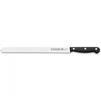 3 Claveles - Cuchillo jamonero salmonero alveolado uniblock