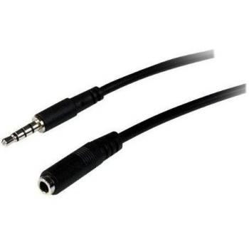 StarTech.com Cable de 1m de Extensión Alargador de Auriculares Headset Mini-Jack 3,5mm 4 pines Macho a Hembra - Cables de audio