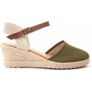 Alpargatas de Esparto con Cuña para Mujer Montevita Monsparto en Color Verde Talla 41