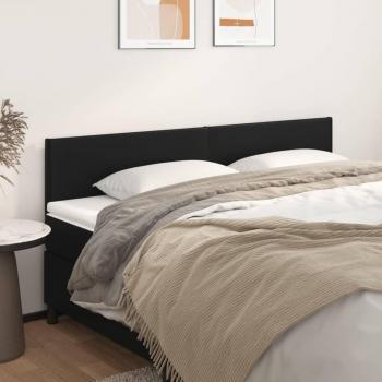 Cabecero 2 piezas negro en cuero sintético 90x5x78/88 cm