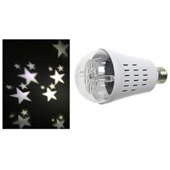 Bombilla proyección estrellas LED E27 luz cálida ø7,5x14,5cm
