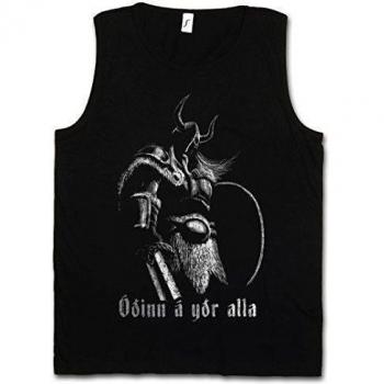 Urban Backwoods Viking Battlecry Hombre Camiseta Sin Mangas Men Tank Top Negro Talla L