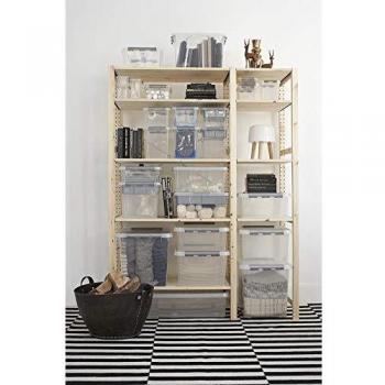 Caja Multiusos Q-Line 9 Litros Transparente/Gris con Divisiones