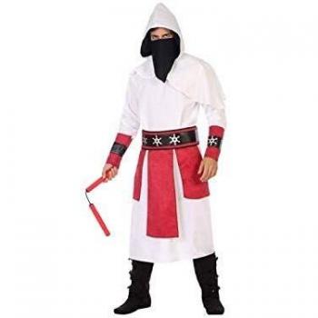 Disfraz de Ninja Blanco para Hombre Adulto XL - Incluye 5 Piezas