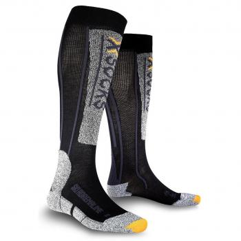 X-bionic Calcetin ski adrenaline negro/antracita