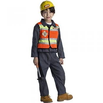 Dress Up America- Traje de niño de Trabajador de la construcción, Color 1, Talla 8-10 años