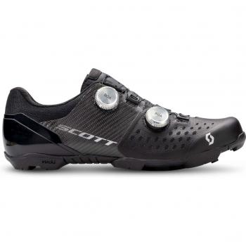Scott Zapatillas de ciclismo de hombre MTB RC ULTIMATE - Color negro, diseño ligero, suela rígida para máxima transferencia de potencia, sistema de cierre BOA para ajuste preciso, compatible con calas SPD y optimizadas para mountain