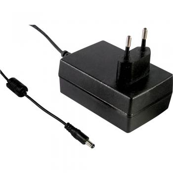 Fuente de alimentación enchufable Mean Well GSM25E18-P1J, 25 W, 18 V, 1.38 A, médica