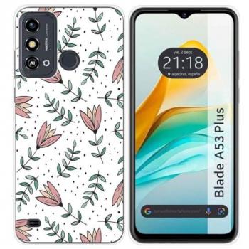 Funda de Silicona para ZTE Blade A53 Plus con Diseño de Flores 01