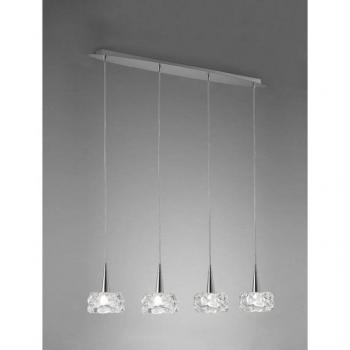O2 Lámpara colgante 4 luces G9 Line, cromo pulido
