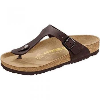 Birkenstock Gizeh Oiled Leather Thong Sandals - Unisex, Brown, Size 36