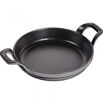 STAUB Fuente Redonda apilable, Hierro Fundido, Gris Grafito, 16 cm