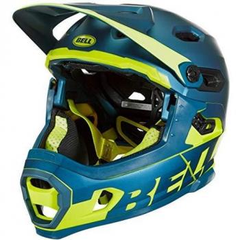 BELL Super DH MIPS Casco para Bicicleta de montaña, Azul Mate/Azul Brillante, S