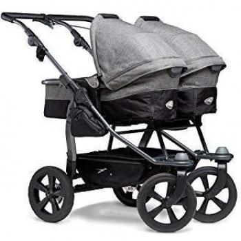 Carro de bebé gemelar combinado Duo Eco Premium gris