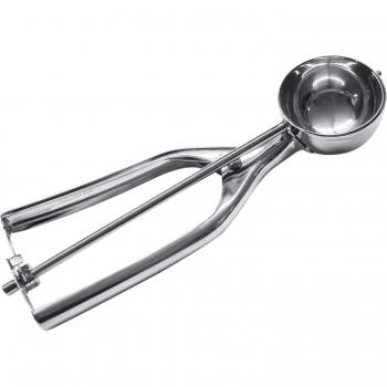 Fackelmann Cuchara para Hacer Bolas de Helado, Bolero Automático de Acero Inoxidable óptimo para Tarrinas de Helado, Copas de Helado y Cucuruchos, 19 x 5 Centímetros, 1 Unidad