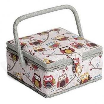 Hobbygift Esta Caja de Costura es una Gran almacenar Tus Hilos, Agujas y Otros Accesorios de una Manera cómoda y compacta, Multicolor, 20 x 20 x 11cm
