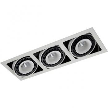 Lámpara empotrable de techo técnica y moderna Alesso Blanco mate, negro, led empotrado en el techo Blanco mate, negro, blanco cálido 3000K 4100lm