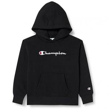 Sudadera Ultra Ligera con Capucha para Niña Champion Negra (Talla S)