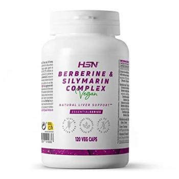 Complejo de Berberina 175mg y Cardo Mariano (Silimarina 210mg) - 120 Cápsulas Vegetales, No-GMO, Vegano, Sin Gluten