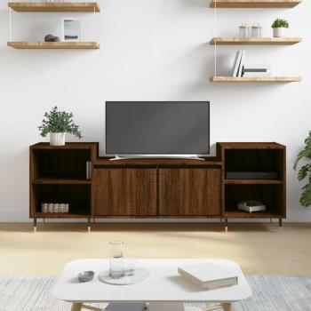 Mueble para TV madera contrachapada 160x35x55 cm marrón roble vidaXL