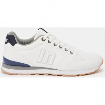 Mustang Zapatillas Portland para Hombre, Color Blanco, con Logotipo Lateral, Cierre de Cordones y Puntera Redonda