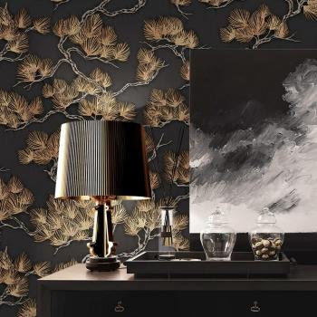 Papel de Pared Pino Panel Revestimiento Dutch Wallcoverings Color Azul, Naranja, Blanco y Crema