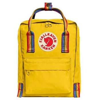 Mochila Fjällräven Kånken Mini Rainbow 7L Amarillo con Patrón Arcoíris Unisex