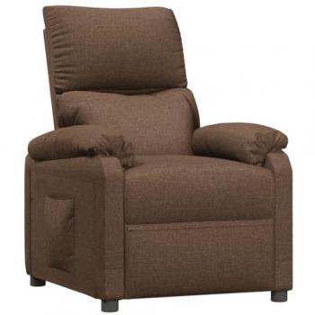 Sillón reclinable de tela marrón Vidaxl Marrón