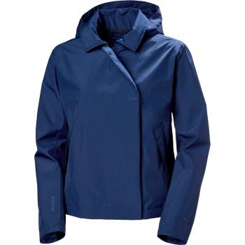 Helly Hansen Women's T2 Waterproof Hooded Rain Jacket Blue L