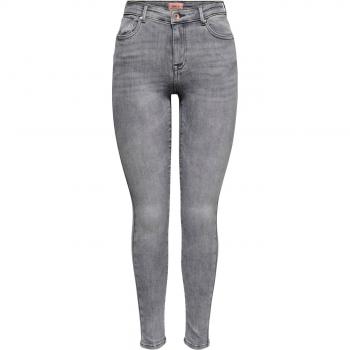 Only Onlpower Mid-Rise Push-Up Skinny Jeans for Women in Grey Denim