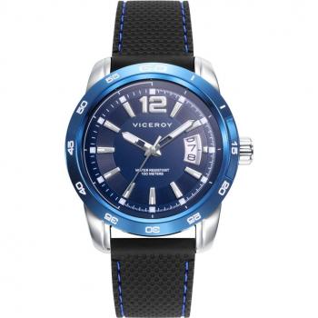 Reloj Viceroy Hombre Heat con caja de acero y correa negra de silicona