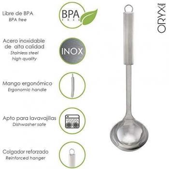 ORYX 5076021 Cucharon Cocina Acero Inoxidable 9x33,5