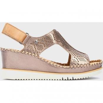 Sandalia con cuña de piel para mujer Pikolinos Aguadulce W3Z-1775C1 - Color Stone