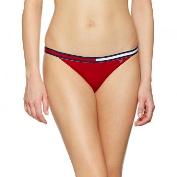 Tommy Hilfiger Hanalei Tape Brief, Braguita de Bikini para Mujer, Rojo