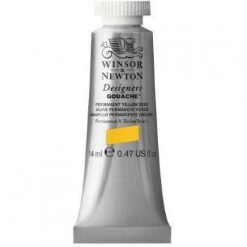 Winsor & Newton 0605508 Dise-adores Gouache color 14ml Permanente de color amarillo oscuro