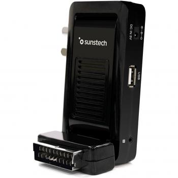 Sunstech DTB200HD2BK - TDT Compacto de Segunda generación con HDMI y USB, Color Negro