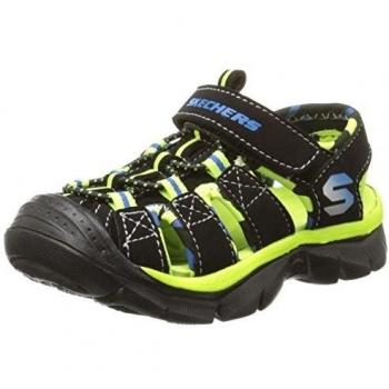 SkechersRelix - Sandalias de Punta Descubierta Niños
, color Negro, talla 24