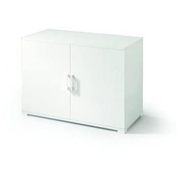 Mueble de Baño Blanco de Doble Puerta H66cm con Almacenaje Polivalente