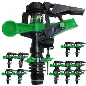 Aspersor de riego agrícola sectorial ajustable 1/2'', alcance 6-12 metros, pack de 25 unidades